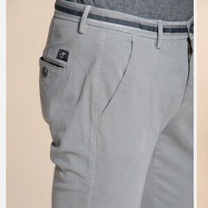 Masons Italian Gray Trousers with Blue Accents